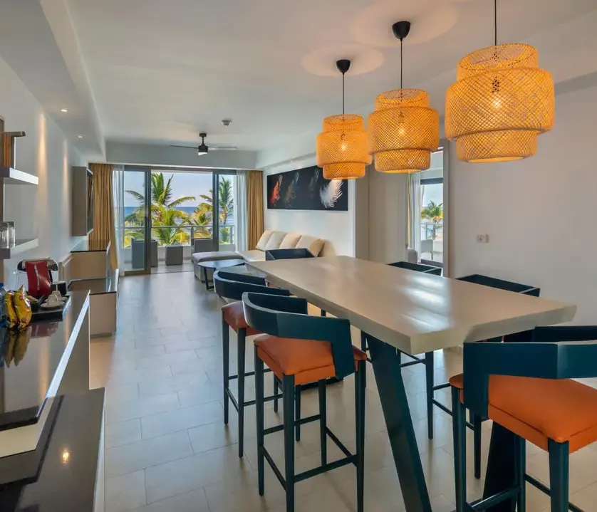 Luxury Presidential Ocean Front Terrace One Bedroom Suite Diamond Club at Royalton CHIC Punta Cana — photo supplied by the resort