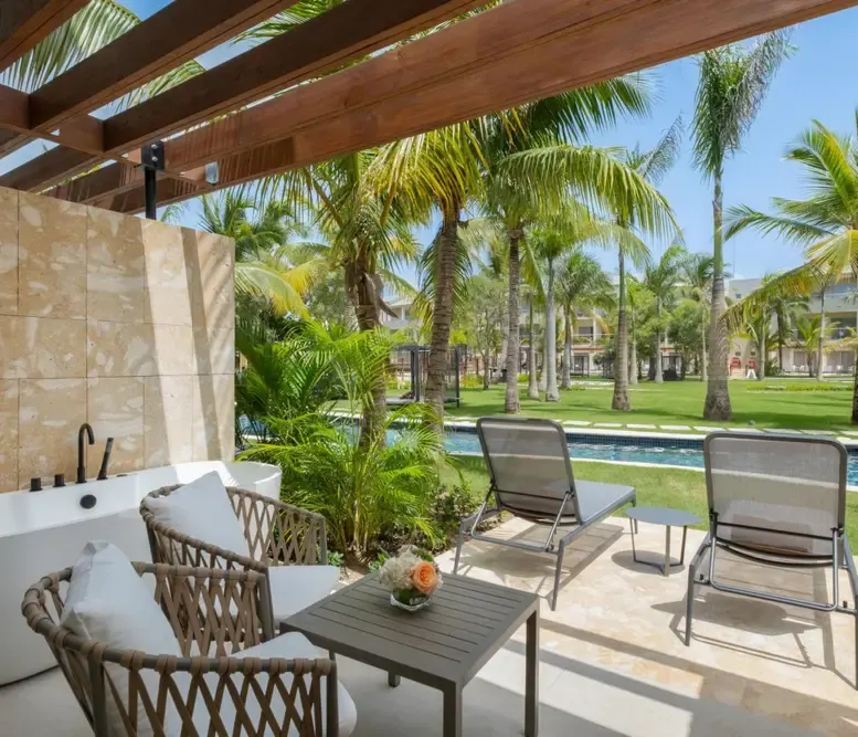 Preferred Club Junior Suite Pool Terrace Double at Dreams Royal Beach Punta Cana — photo supplied by the resort