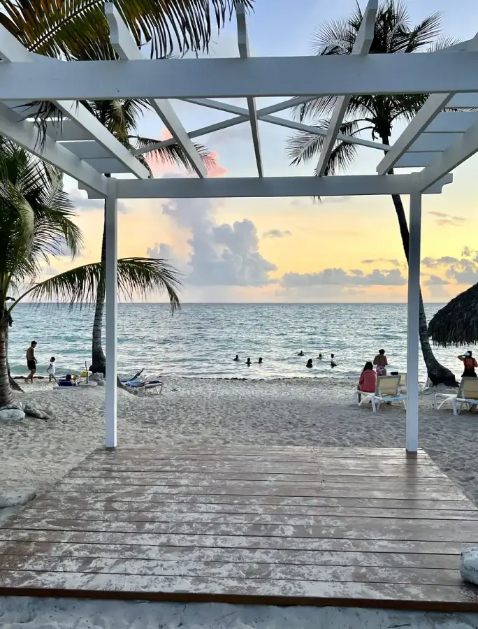 Sunscape La Romana - Platform on the beach waiting for sunset