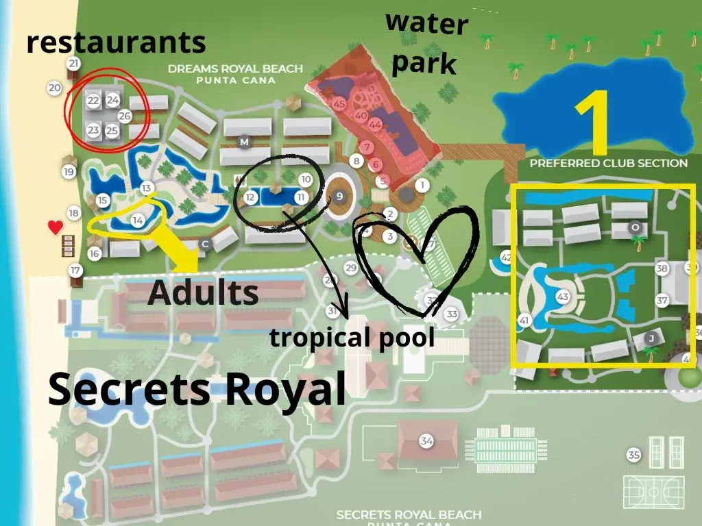 Map of Dreams Royal Beach Punta Cana