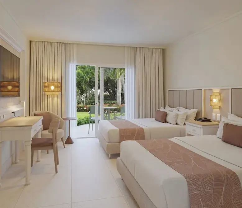 Club Room, 2 Double Beds (Tropical View) at Wyndham Alltra Punta Cana — photo supplied by the resort