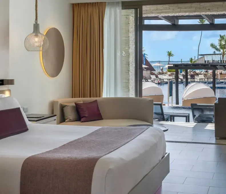 Luxury Junior Suite Swim Out Diamond Club at Royalton CHIC Punta Cana — photo supplied by the resort