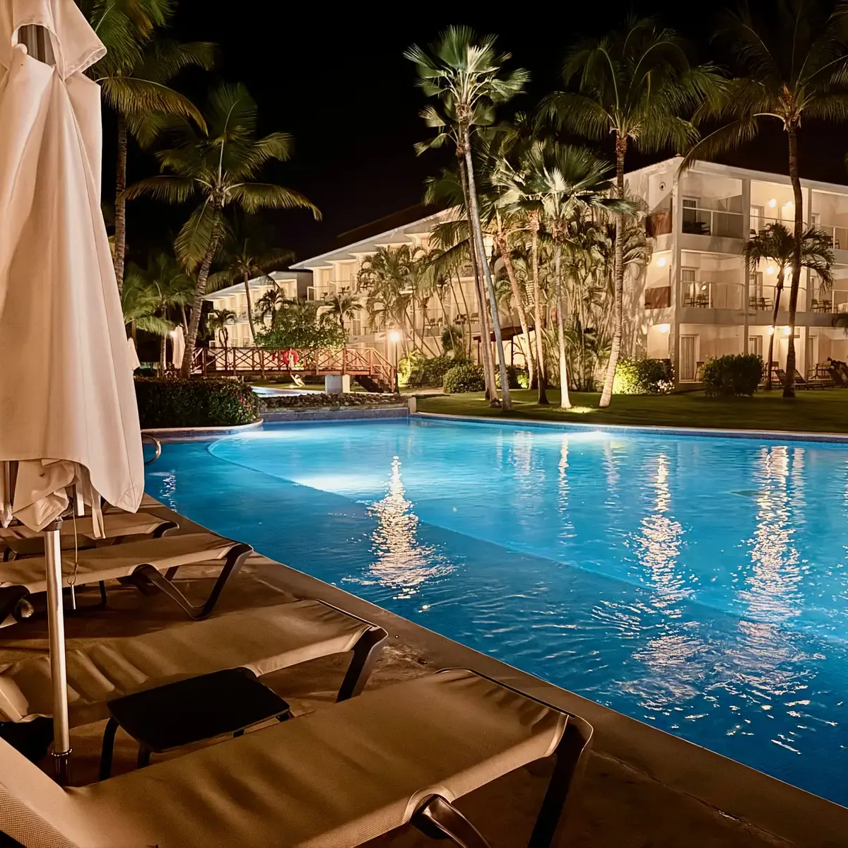 Pool at night