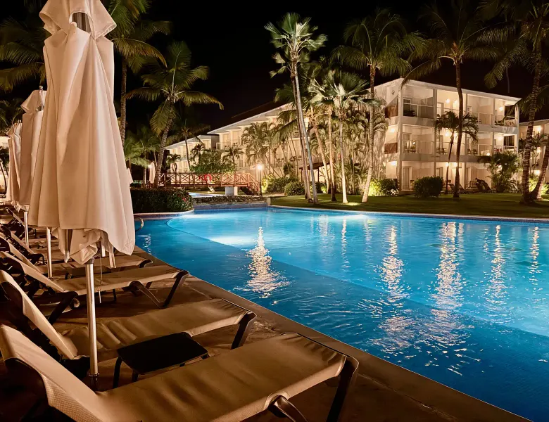 Pool at night