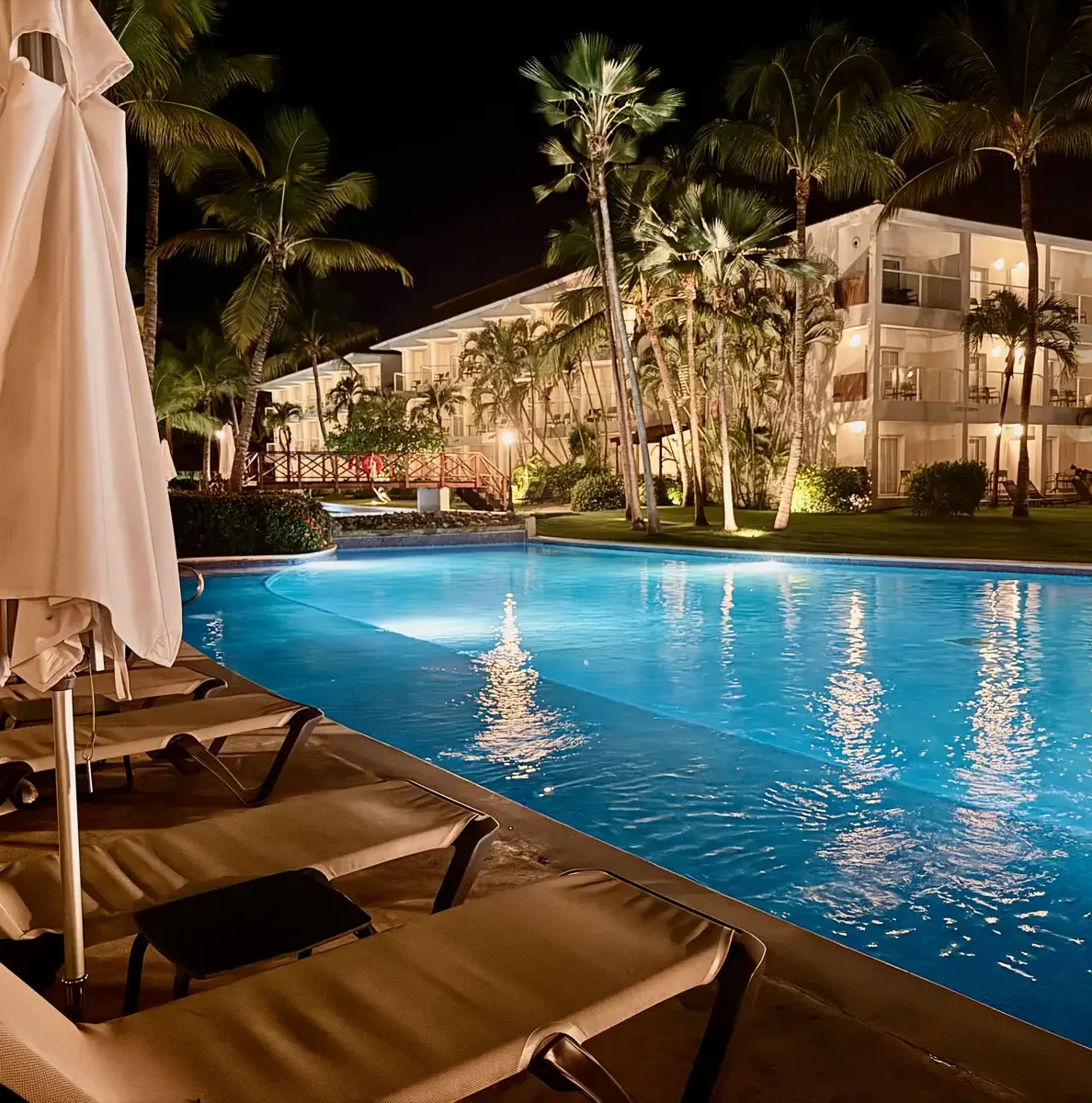 Pool at night
