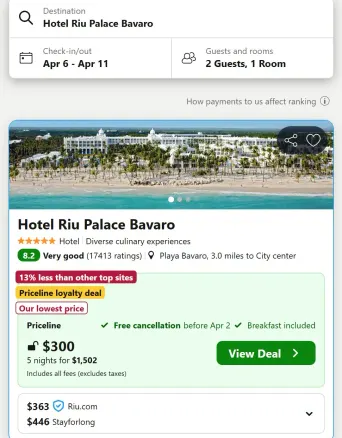 The caribbean price comparation discovering stays2