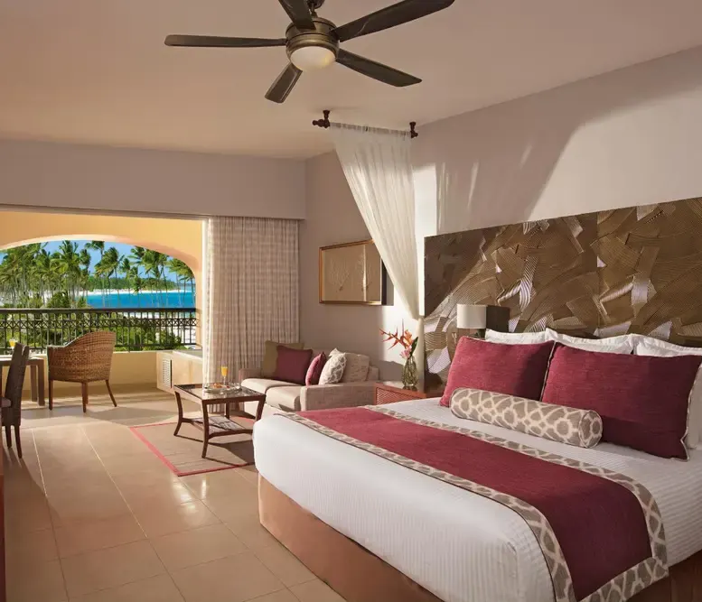 Preferred Club Deluxe Partial Ocean View King at Dreams Royal Beach Punta Cana — photo supplied by the resort
