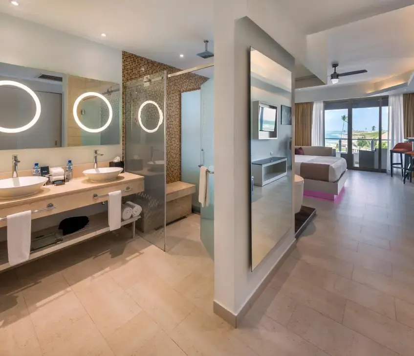 Luxury Junior Suite Ocean View Diamond Club at Royalton CHIC Punta Cana — photo supplied by the resort
