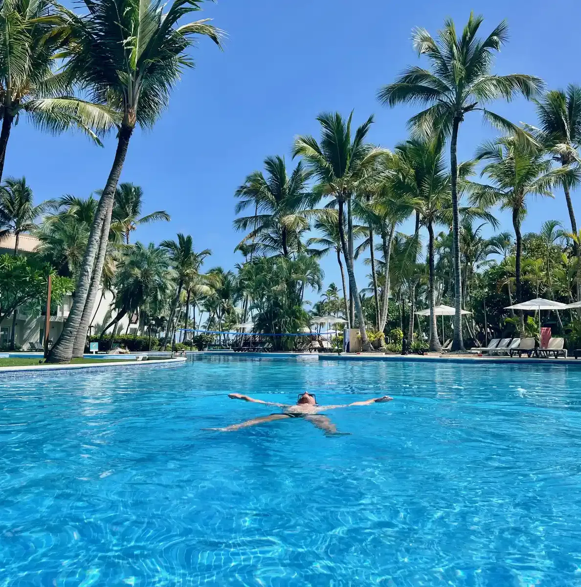 Peace and quiet at the main pool