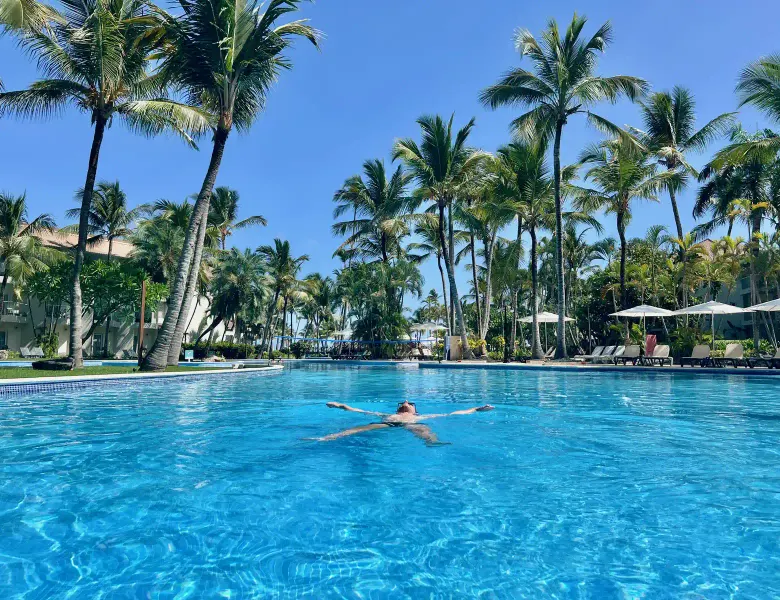Peace and quiet at the main pool