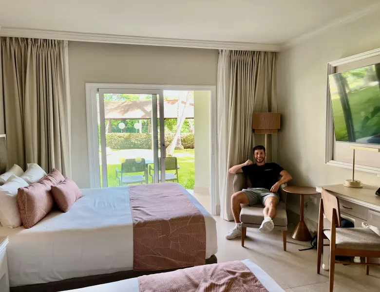 Room with several pillows
