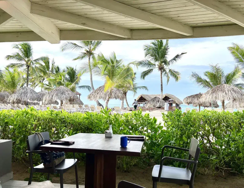 Food right by the beach