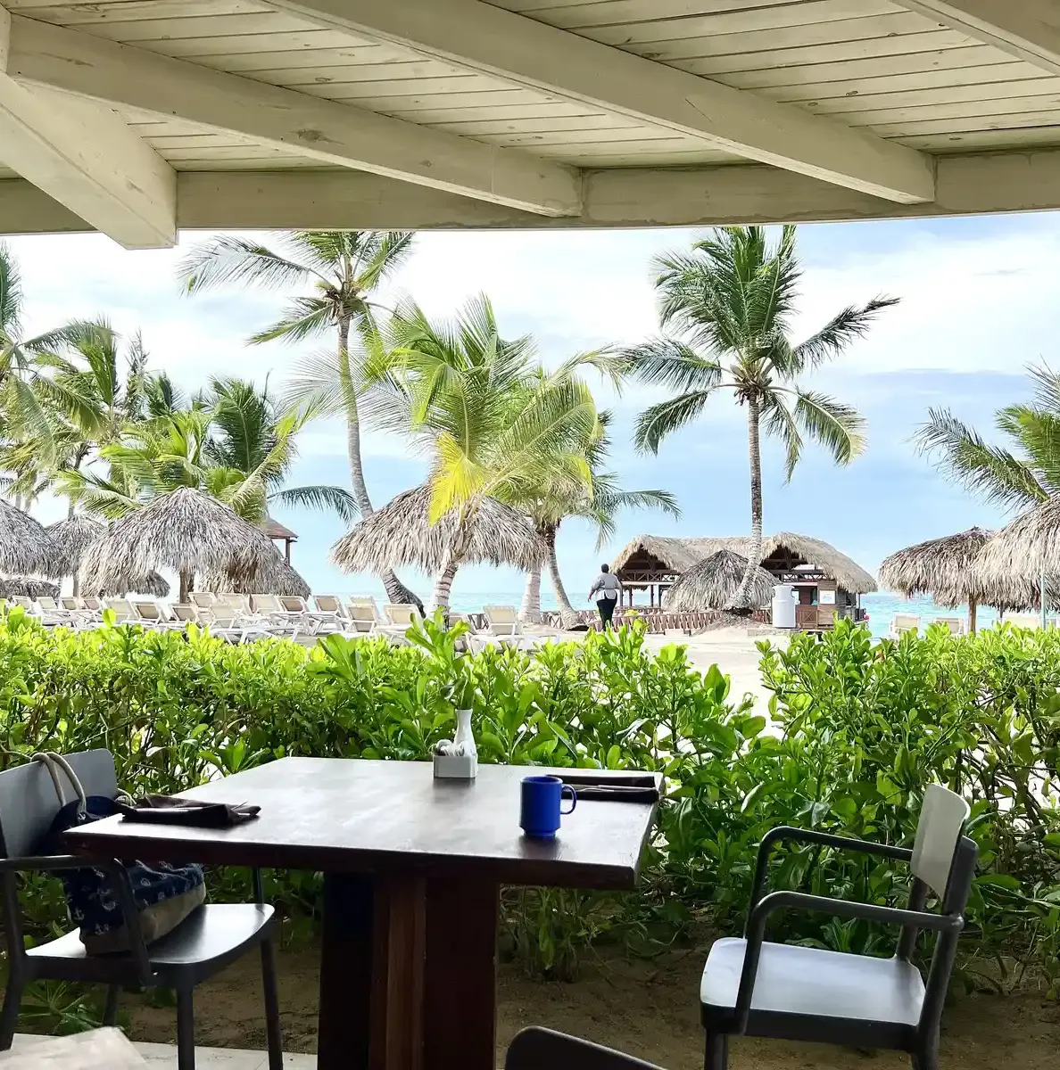Food right by the beach