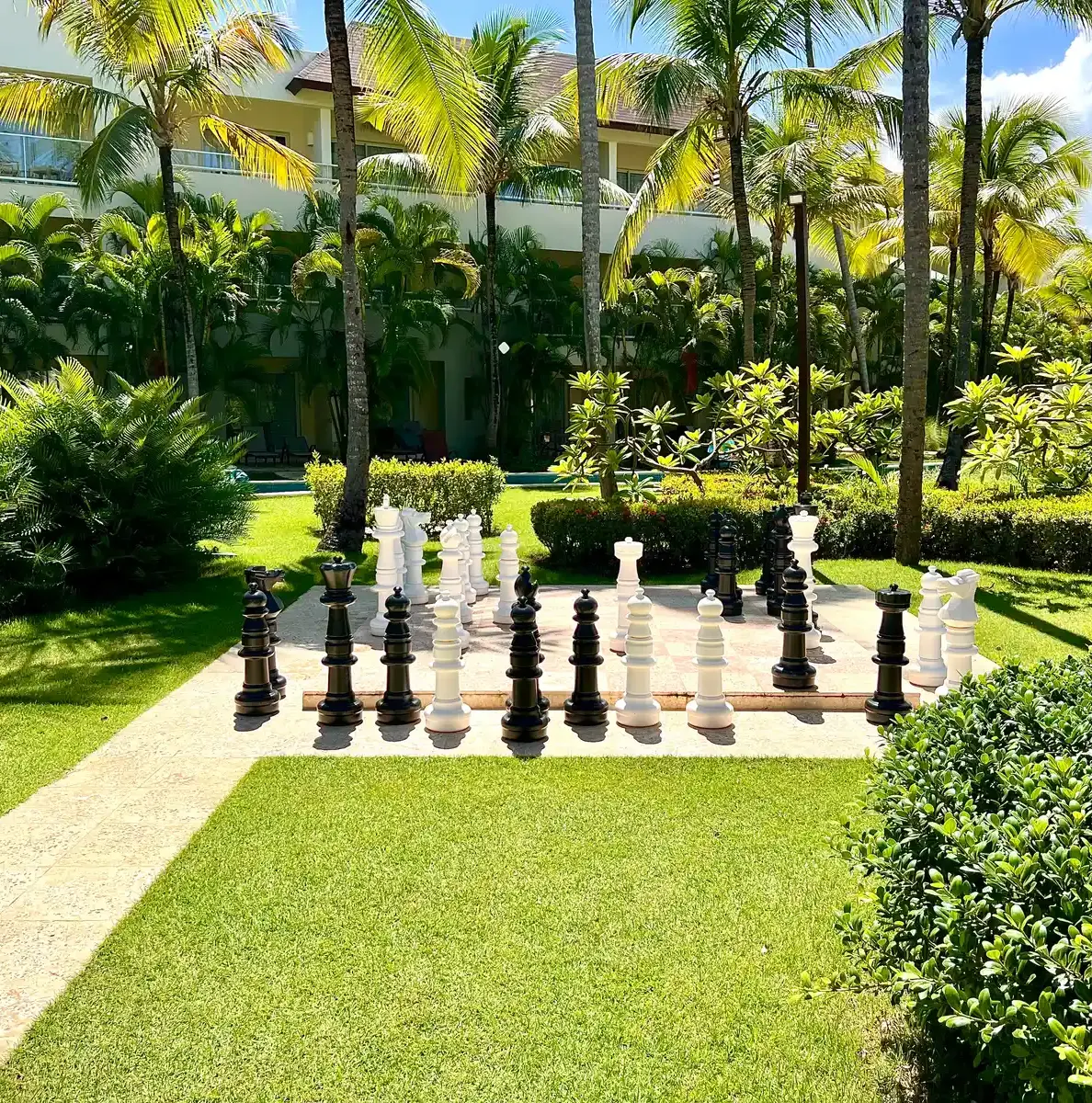 Dreams Royal Punta Cana - garden chess