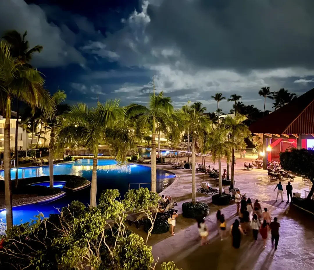 The pool at Occidental Punta Cana in the late afternoon.