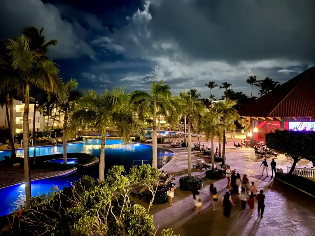 The pool at Occidental Punta Cana in the late afternoon.