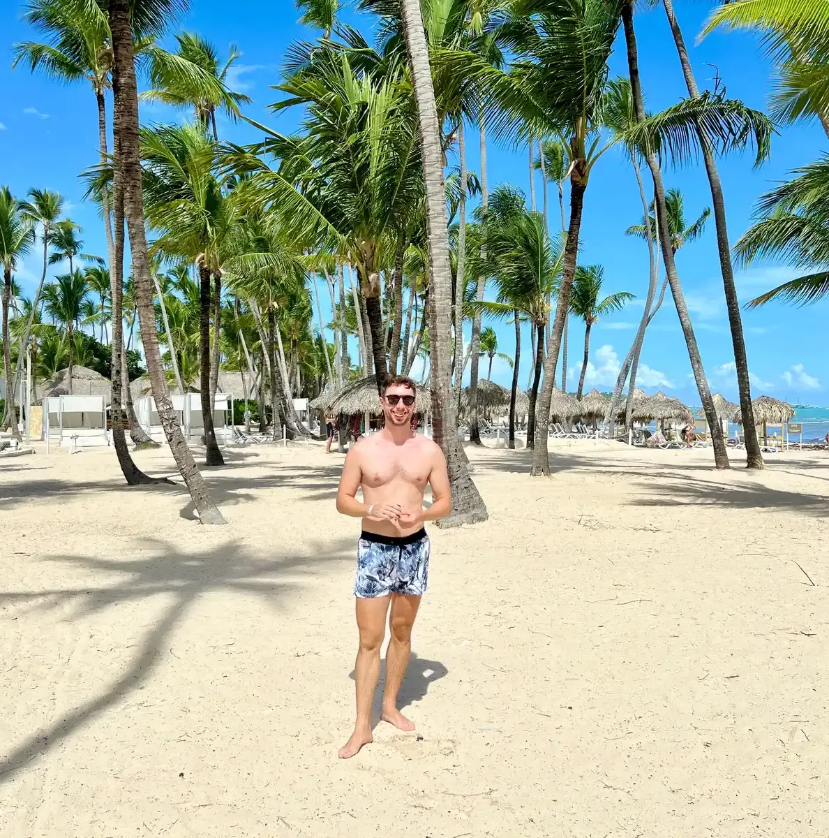 Palms down to the sand