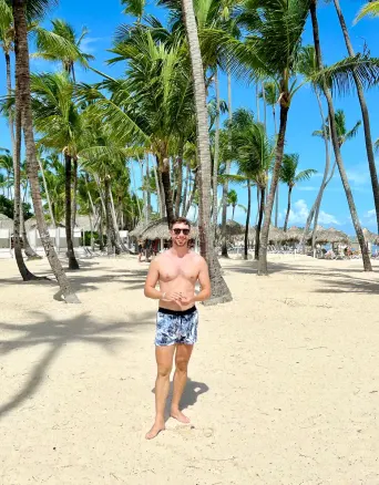 Palms down to the sand