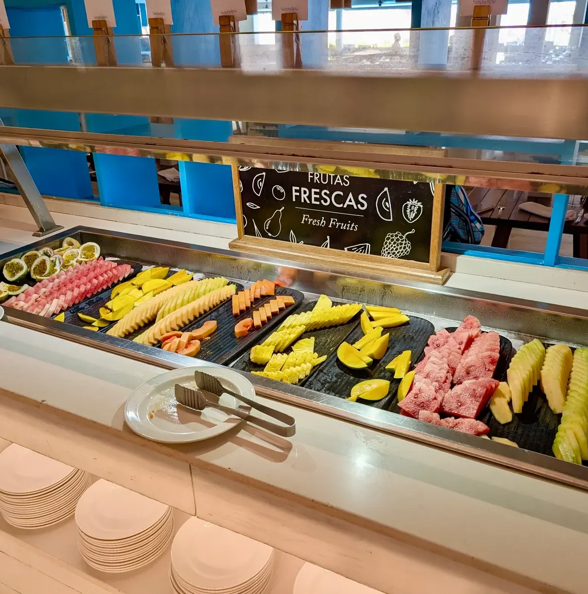 The fruit counter at the buffet