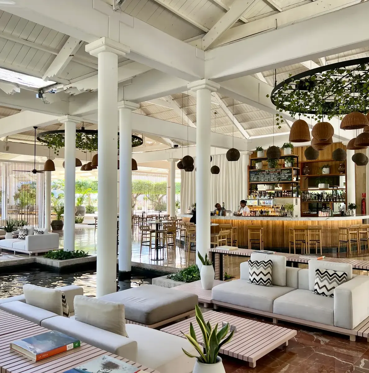The lobby lounge