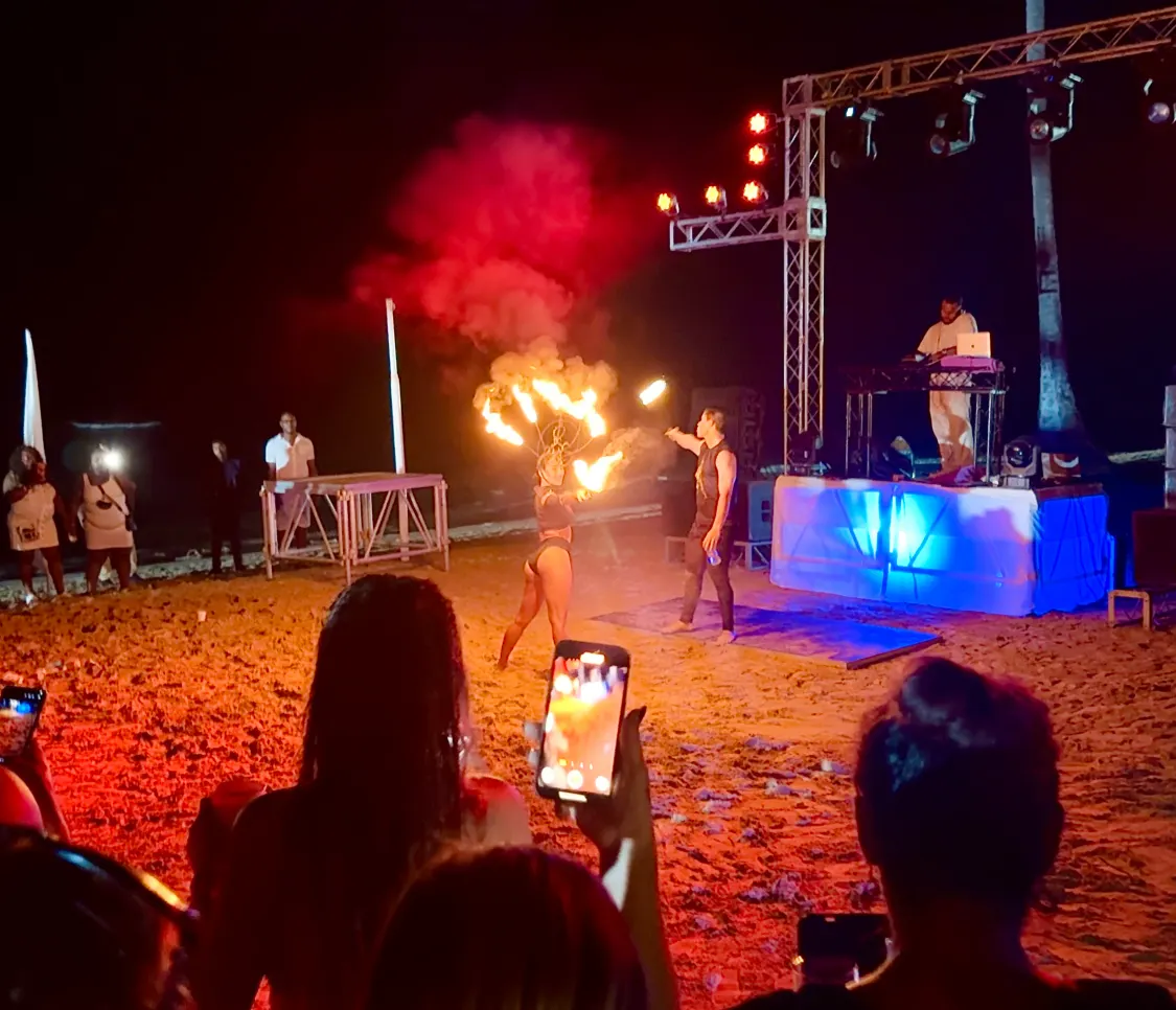White Party fire show